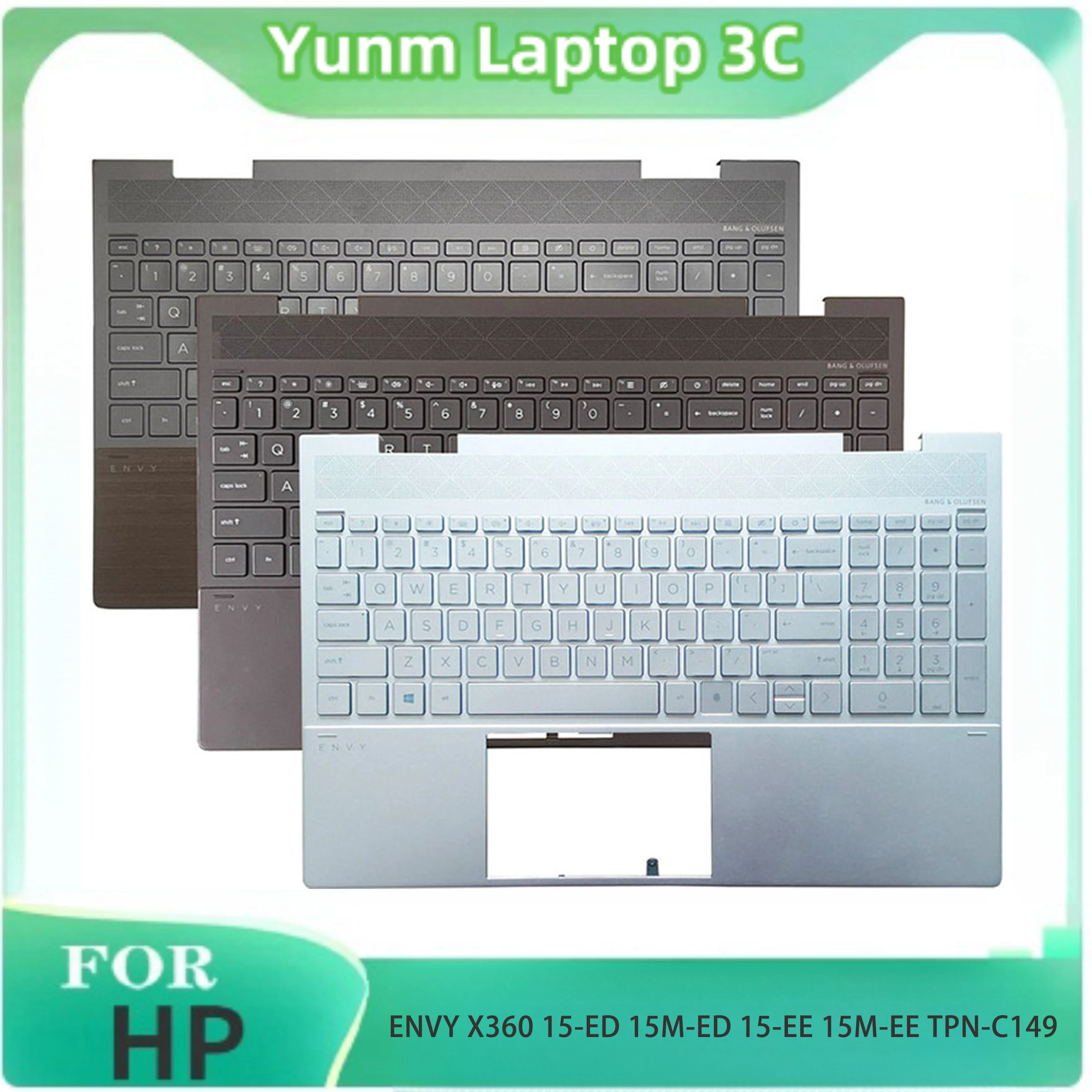 New Backlit Keyboard For HP ENVY X360 15-ED 15M-ED 15-EE 15M-EE TPN-C149 Laptop Palmrest Upper Cover L93226-001 L93227-001