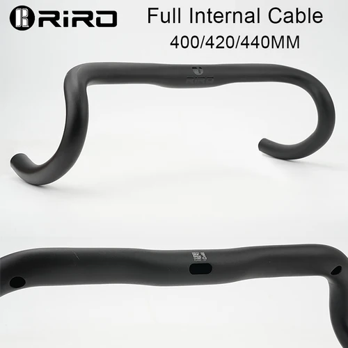 Manillar de bicicleta de carretera con Cable interno RIRO, 400/420/440MM, todo cableado interno, manillar de bicicleta de grava, barra de caída ultraligera