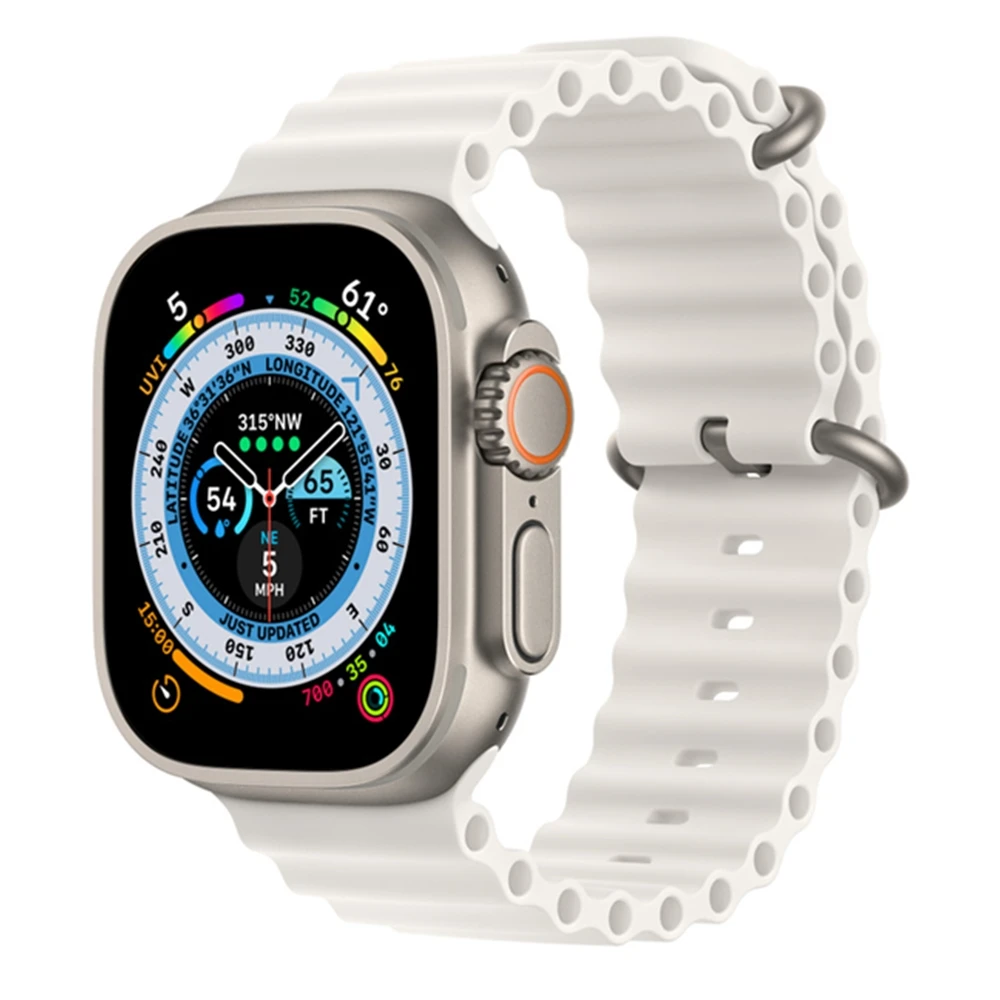 2022 NEW Apple Watch Ultra 49MM Smart Watch Titanium Case with Ocean Band Blood Oxygen 100m Water Resistant