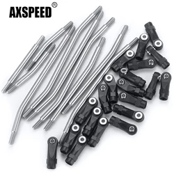 AXSPEED 10Pcs Stainless Steel Steering Linkage Link Rod Set for TRX-4 313/324/336mm Wheelbase 1/10 RC Crawler Car Parts