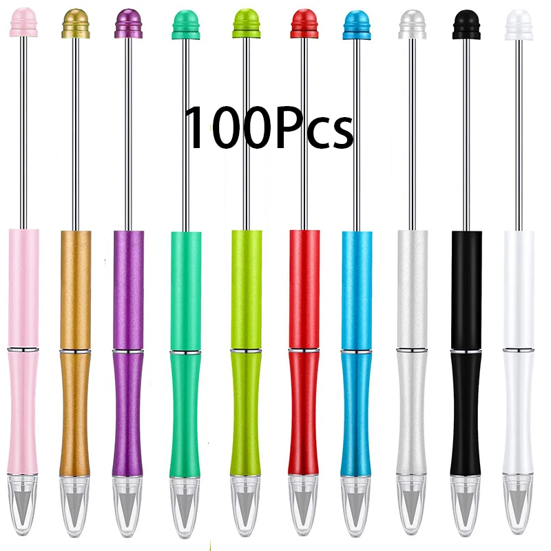 100Pcs Metal Beadable Infinity Pencils Inkless Everlasting Pencil DIY Reusable Pencil for Kids Students Gifts