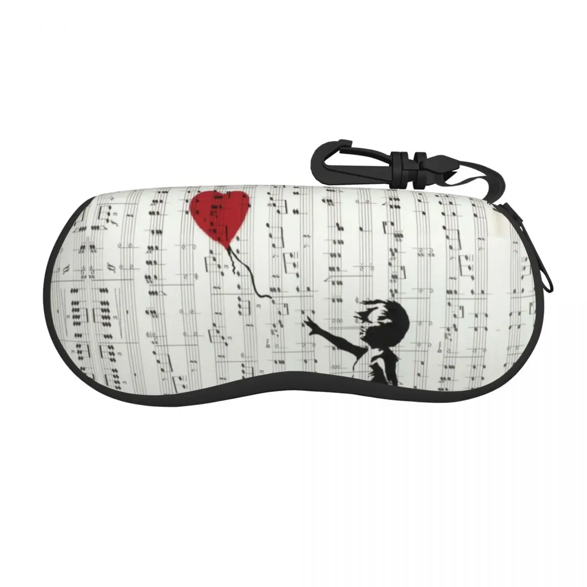 

Custom Girl Heart Balloon Glasses Case Stylish Banksy Art Graffiti Shell Eyeglasses Case Sunglasses Box