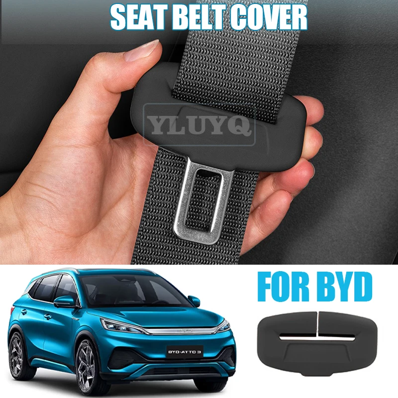 ل BYD ATTO 3 أسد البحر دولفين أغنية e6 بوابة ديلايت زائد حزام الأمان الغطاء الواقي سيليكون تحطم غطاء اكسسوارات السيارات
