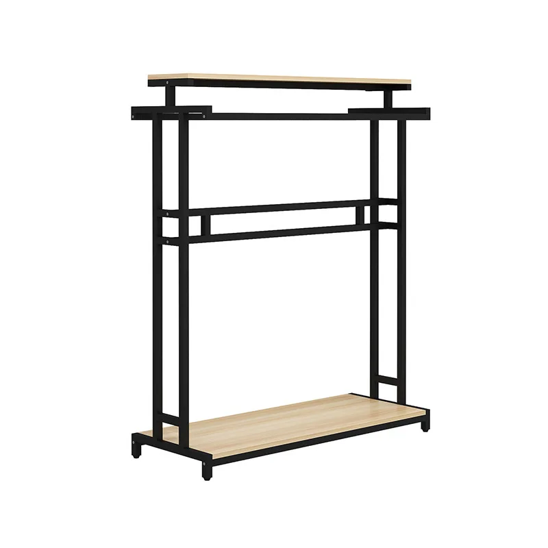 

Floor-to-ceiling clothes display rack double-sided side hanging