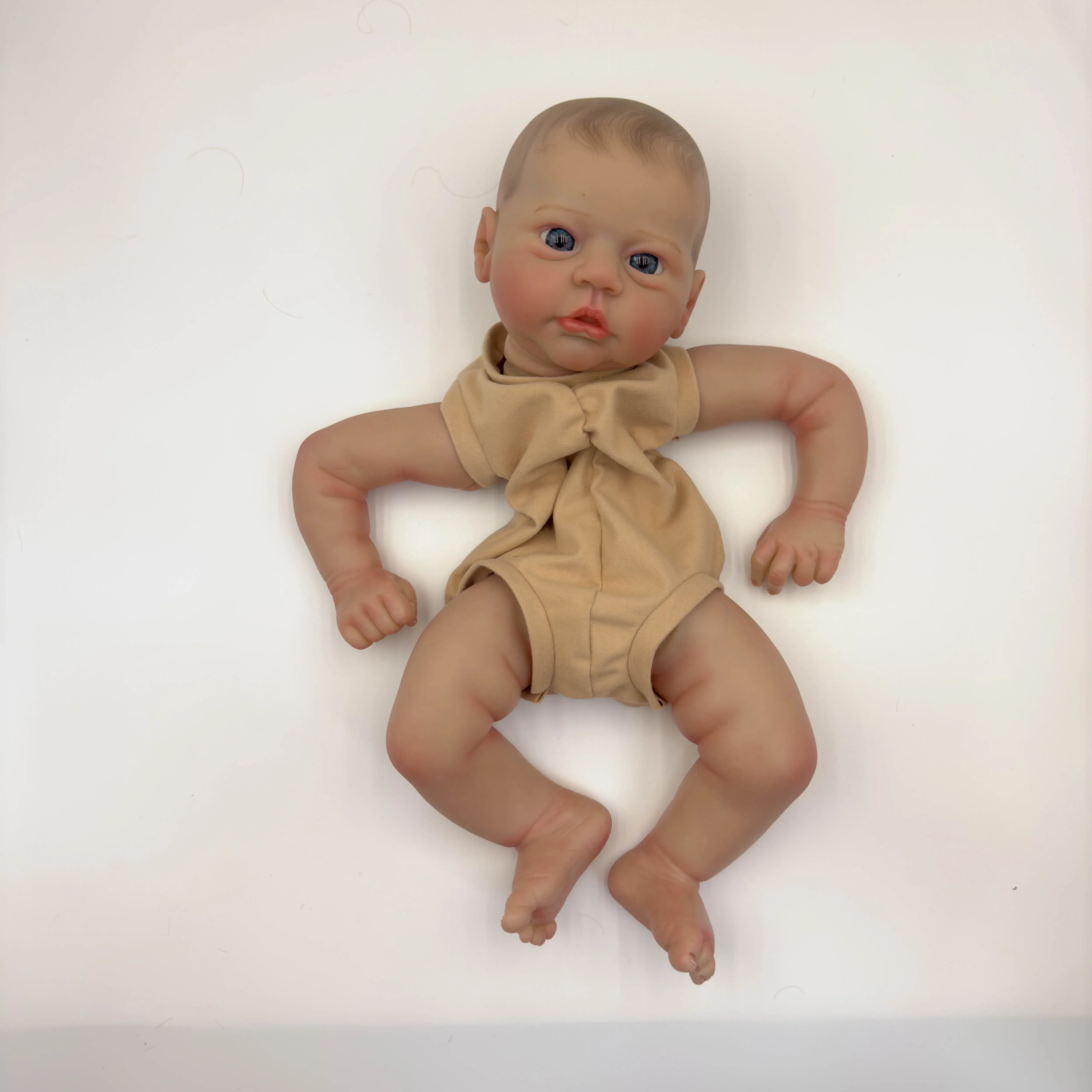 SINO-BB 19inch Lifelike Reborn Doll kit  Evi painted Doll kit Unfinished Doll parts with Hand Painted Hair