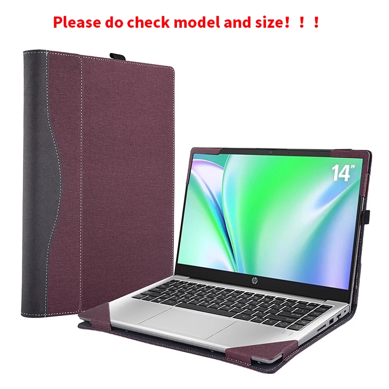 

Laptop Cover Case For Hp Envy X360 14-es 14t-es 2-in-1 14in Ultrabook Sleeve Detachable Notebook PC Bag Protective Pu Skin Gift