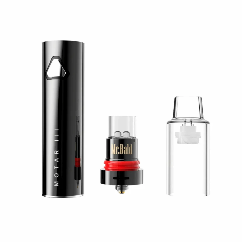 Longmada motar iii 3 kit de caneta de cera com balde de quartzo sem bobina atomizador de bobina 510 1700mAh bateria concentrada kit de vaporizador vape