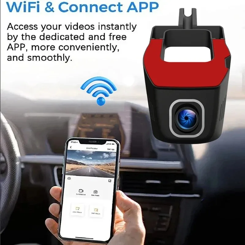 WIFI HDR 1080P Android Auto Dvr Dash Cam nel videoregistratore per Auto Dvr Dash Camera Black box registrazione In Loop Assecories per Auto