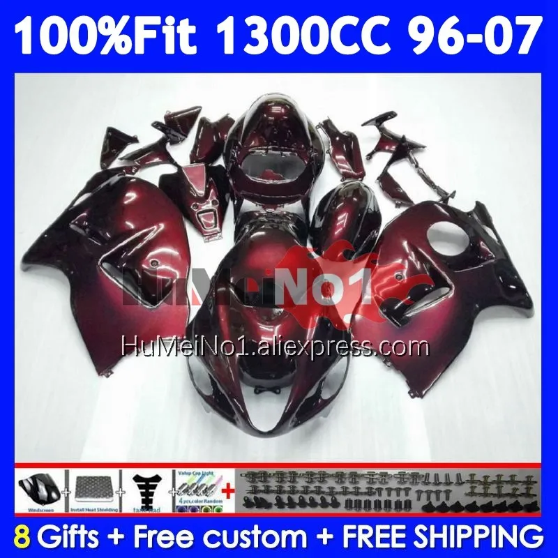 Wine Red Fairing For SUZUKI Hayabusa GSXR-1300 GSXR 1300 CC 125No.9 GSXR1300 1996 1997 1998 1999 2000 2001 02 03 04 05 06 07