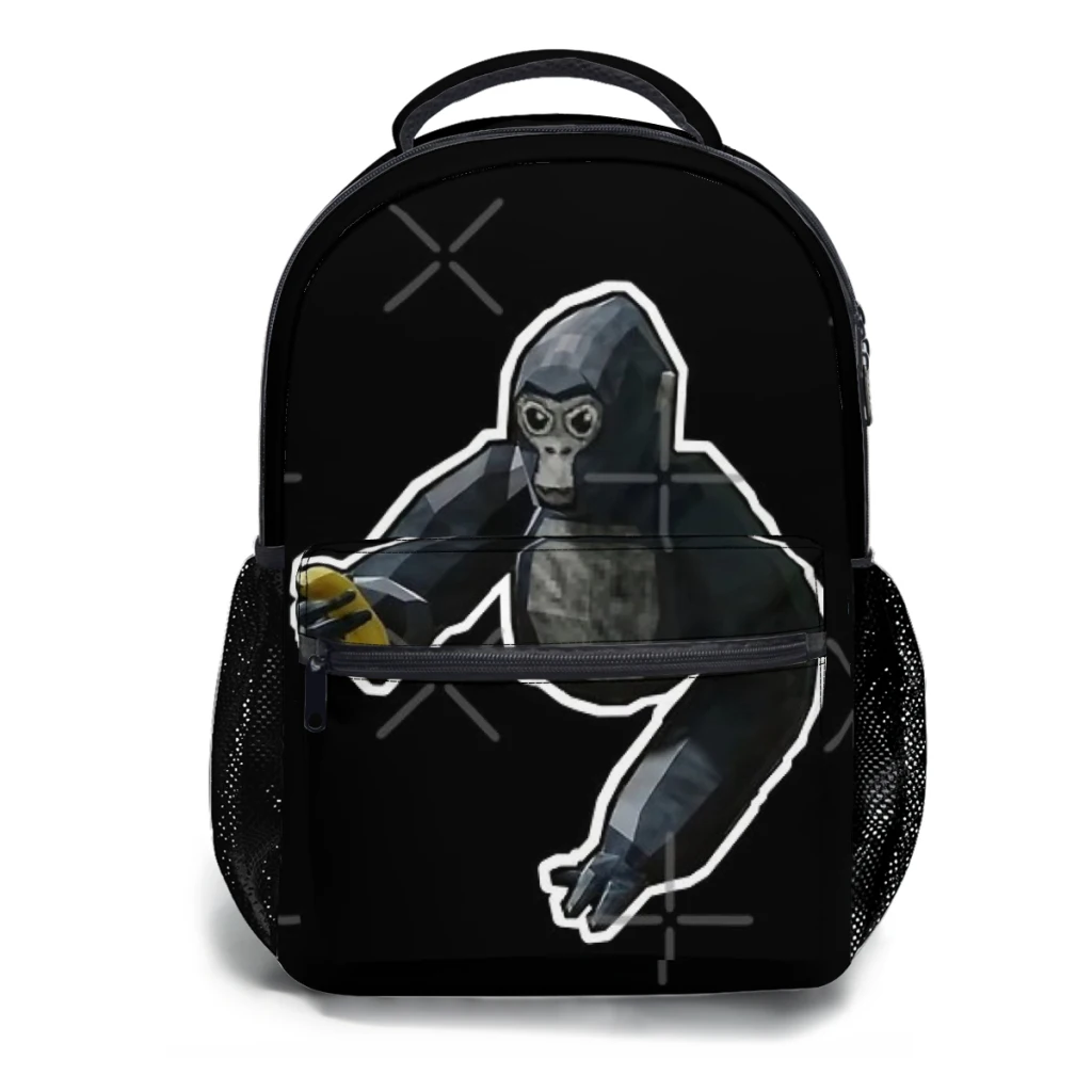 Here gels-Gorilla Tag pour garçons, grande capacité, sac à dos étudiant, sac à dos scolaire de dessin animé