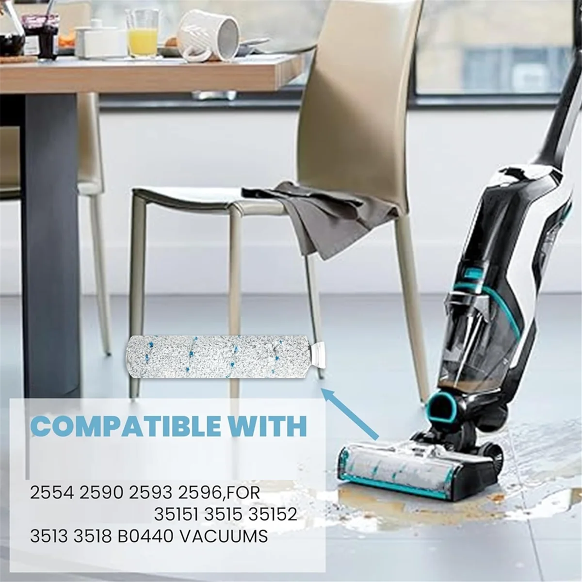 

RATE-e3 Pack Multi-Surface Brush Rolls 2787 and Vacuum Filters 1866 Compatible for Bissell CrossWave Max 2554 2590