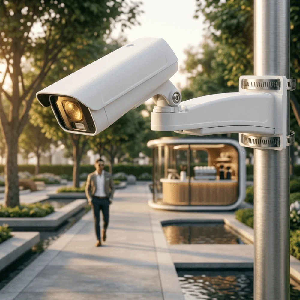 Aluminum Alloy Security Camera Bracket Sturdy Rust Resistant Wall Mount Universal Stable Support Camera Bracket Parking Lot