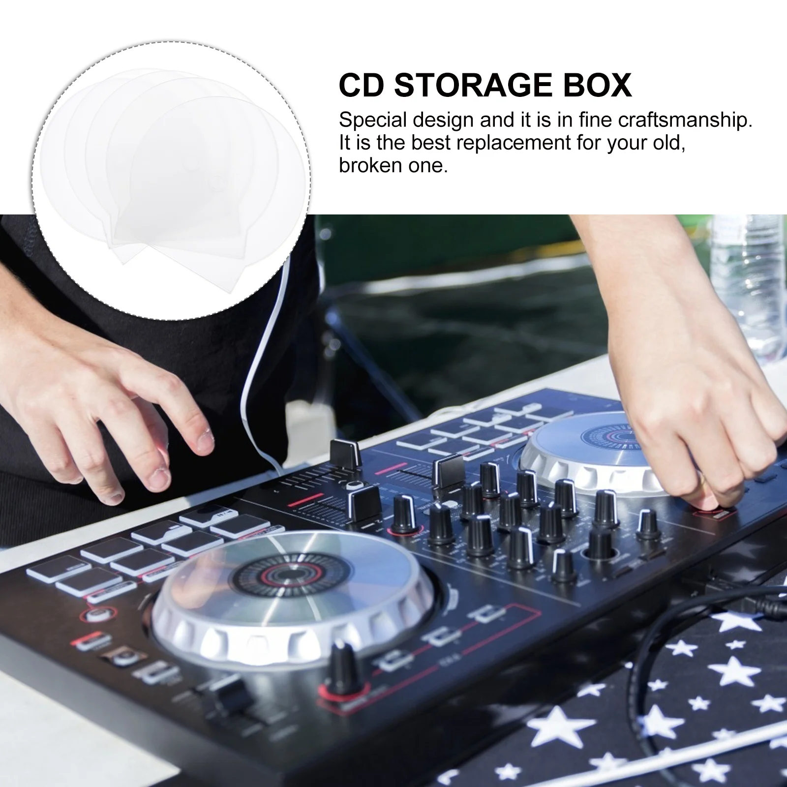 

20Pcs Cd Storage Box Semicircular Transparent Plastic Case Wear-Resistant Optical Disk Storage Practical Replacement