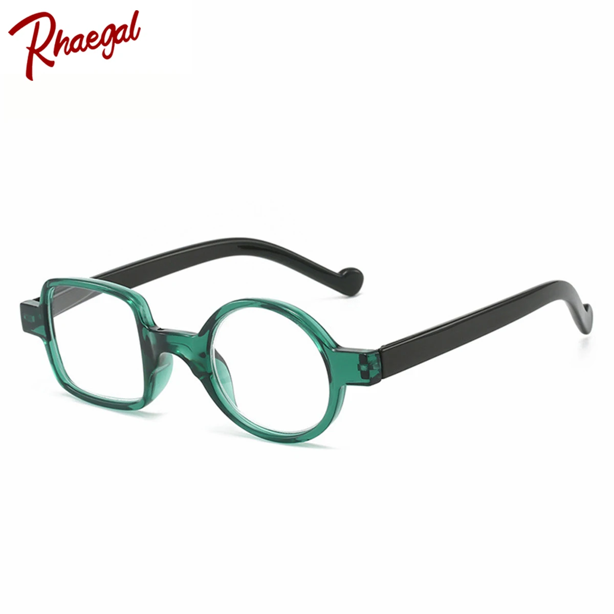 Rhaegal Vintage Geometric Asymmetric Anti Blue Light Reader Glasses Unisex Stylish Prescription Reading Glasses for Woman Men