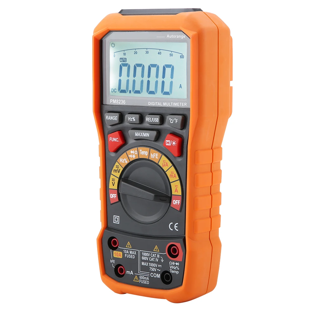 Capacitance Frequency Tester PM8236 PEAKMETER PM8236 Auto Range Digital Multimeter Temperature Capacitance Frequency Test