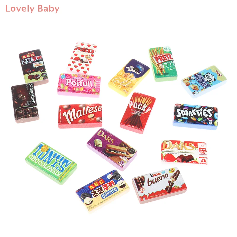 【BBS-7】10pcs/lot Dollhouse Miniature Supermarket Food Resin Snacks Kitchen Decor Toys