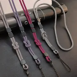 Universele Handgeweven Mobiele Telefoon Lanyard Afneembare Lange Nek Ophangketting Verstelbare Anti-Verloren Lanyard Voor Tweeërlei Gebruik