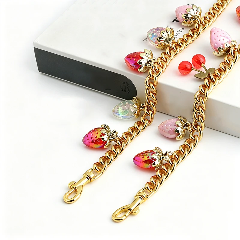

Fruit Series Shoulder Bag Extension Chain Woven Bag/Handbag Decoration Shoulder Strap Chain Adjustment Buckle