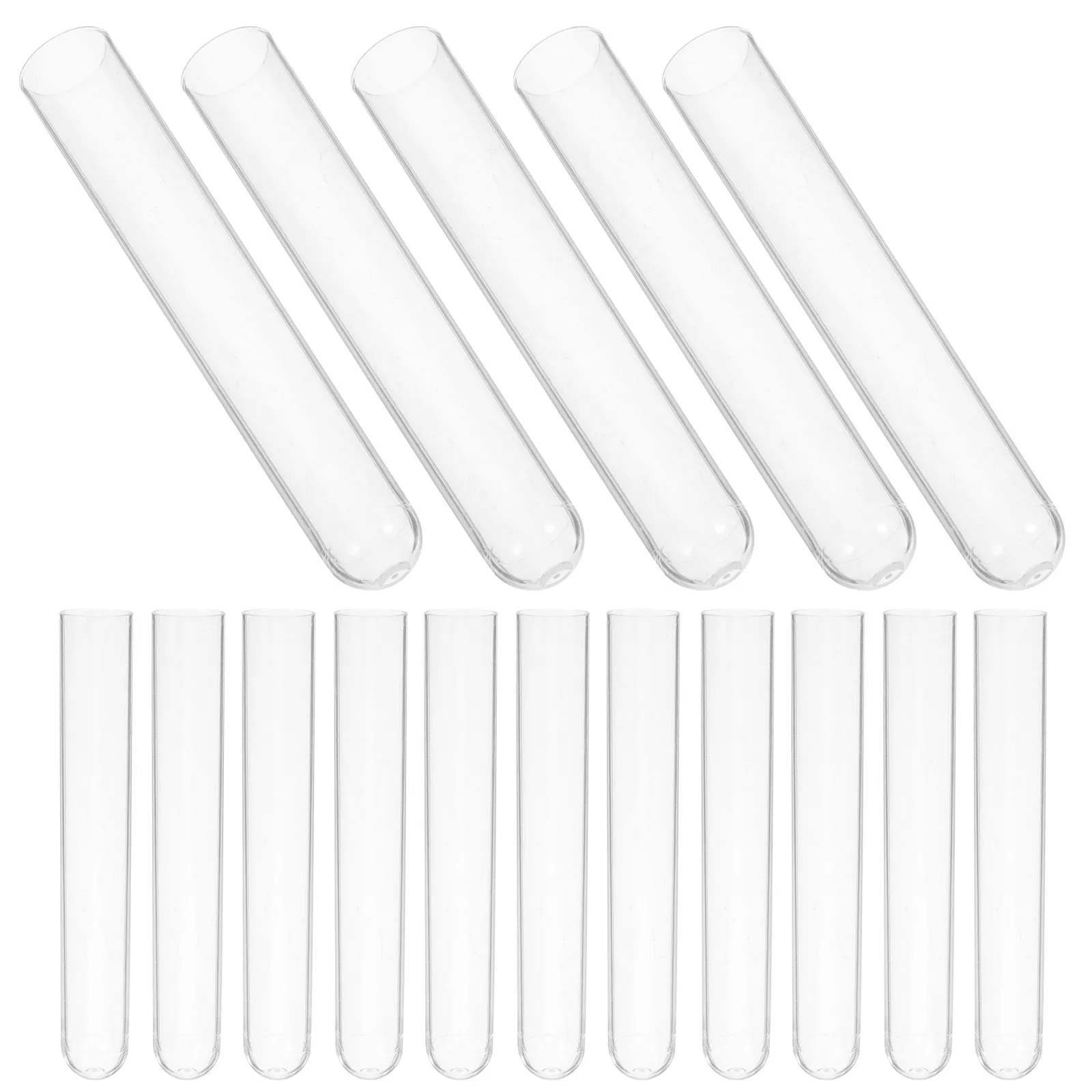 100Pcs Safe Reusable Clear Plastic Test Tubes with Tight Seal Caps Perfect for Science Classrooms Candy Stores Halloween view 4