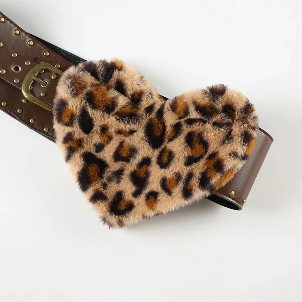 عالية الجودة الرجعية ضمادة حزام قابل للتعديل اتسعت حزام فو الفراء رقيق أفخم حزام الشتاء