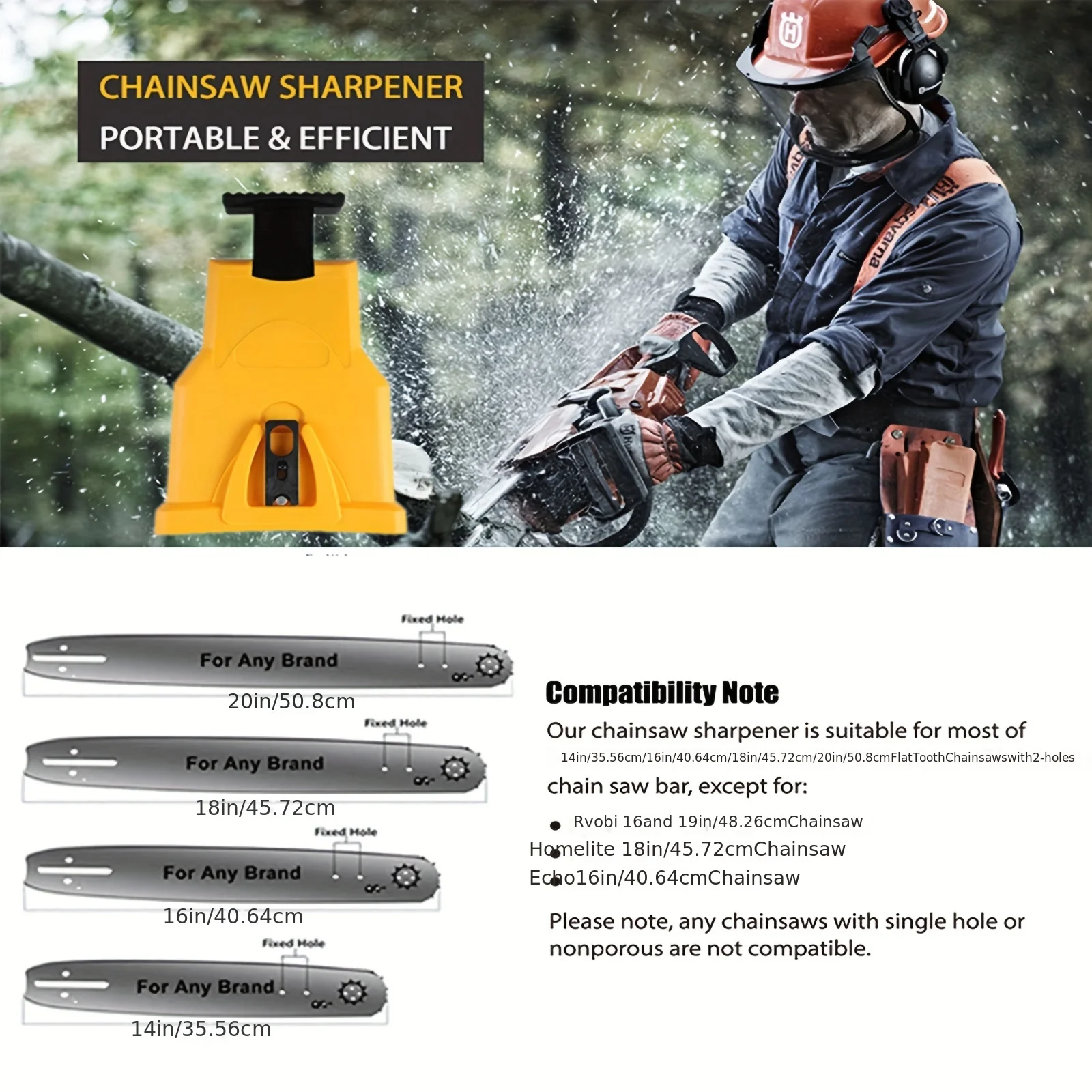 Chainsaw Teeth Sharpener Sharpens Self Bar Mount Chain Grinder Sharpening Tools