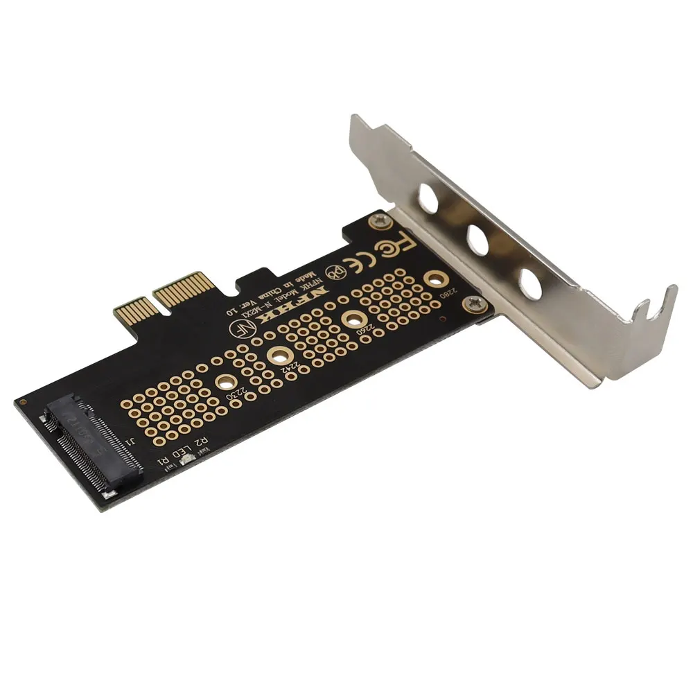 New High Quality NVMe PCIe M.2 NGFF SSD to PCIe x1 adapter card PCIe x1 to M.2 card with bracket