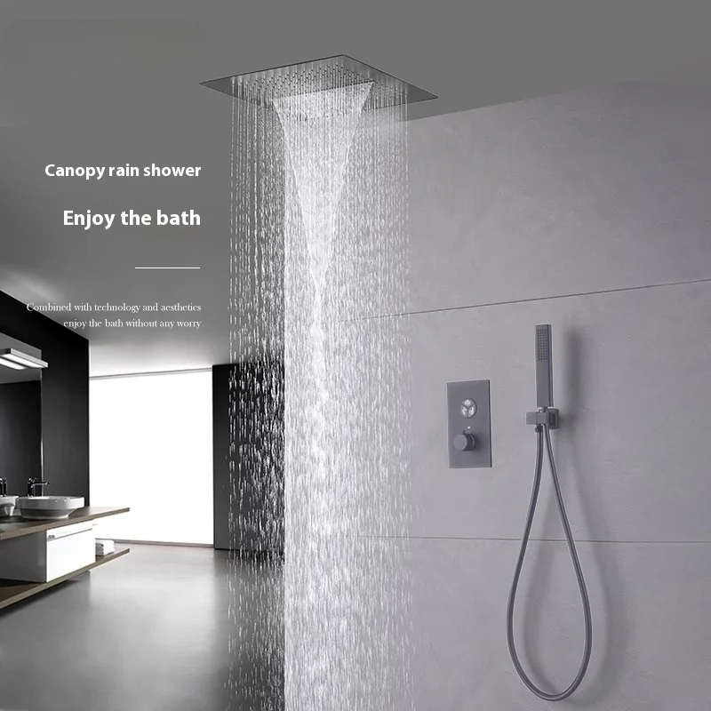 

FARRETE luxury constant-temperature concealed installation wall-mounted ceiling-mounted waterfall ceiling and shower head set
