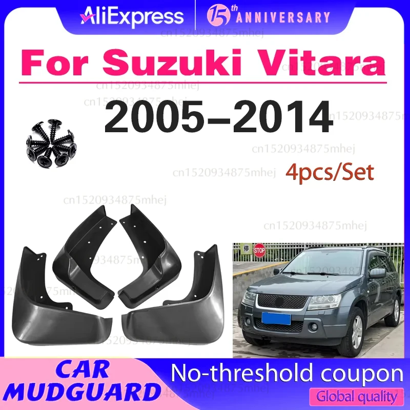 

4PCS Car Fender Mud Flaps For Suzuki Vitara Grand Escudo LY 2005-2014 Splash Guards MudFlaps Mudguards Auto Accessories