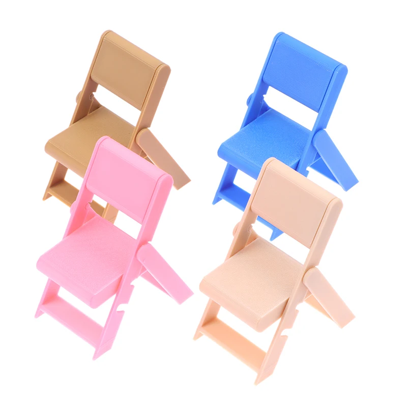 1/12 Dollhouse Simulation Folding Chair Model Dollhouse Mini Dining Chairs Leisure Chairs Furniture Model DIY Living Room Decor 