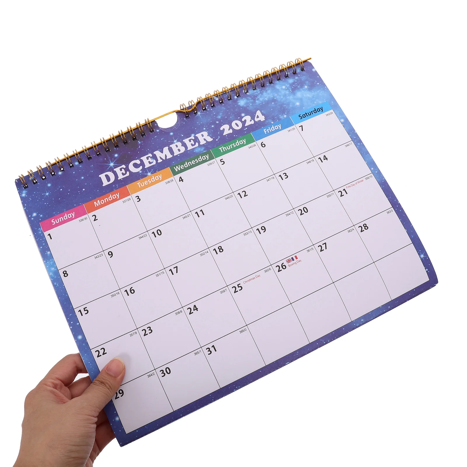 Calendario da parete verticale pieghevole con vista a tre mesi, grande agenda mensile del 2025, organizer da appendere per l'aula, l'ufficio, la casa