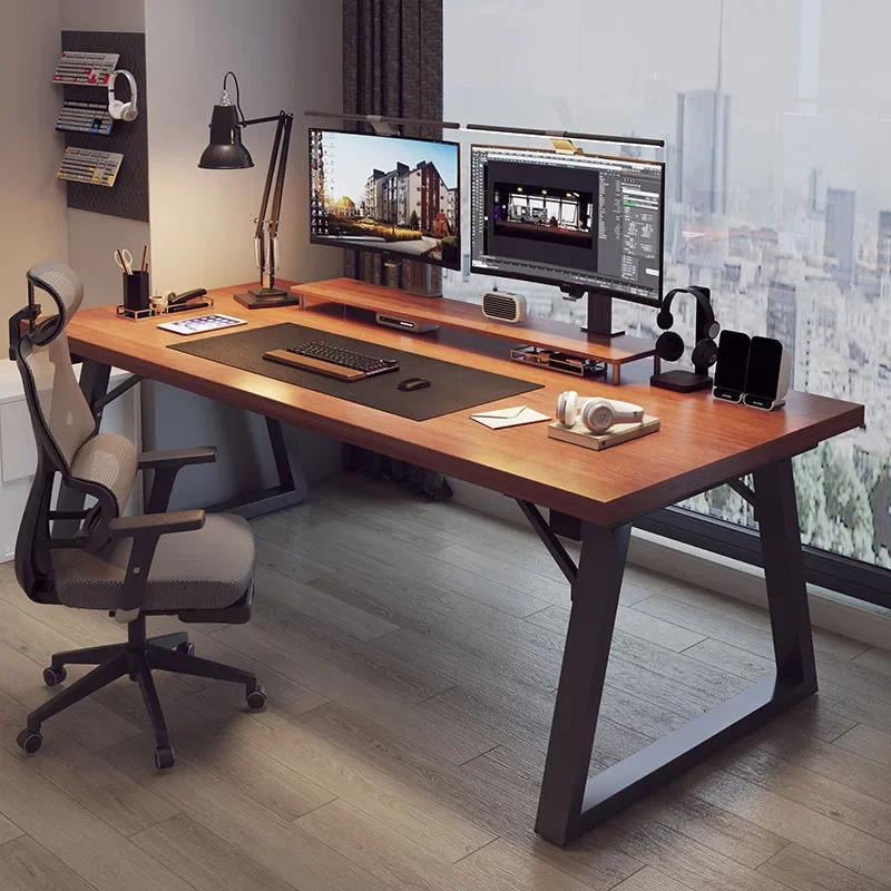 

-Custom Simple Rectangular Computer Desk For Home Office Or Bedroom For Gaming & Writing