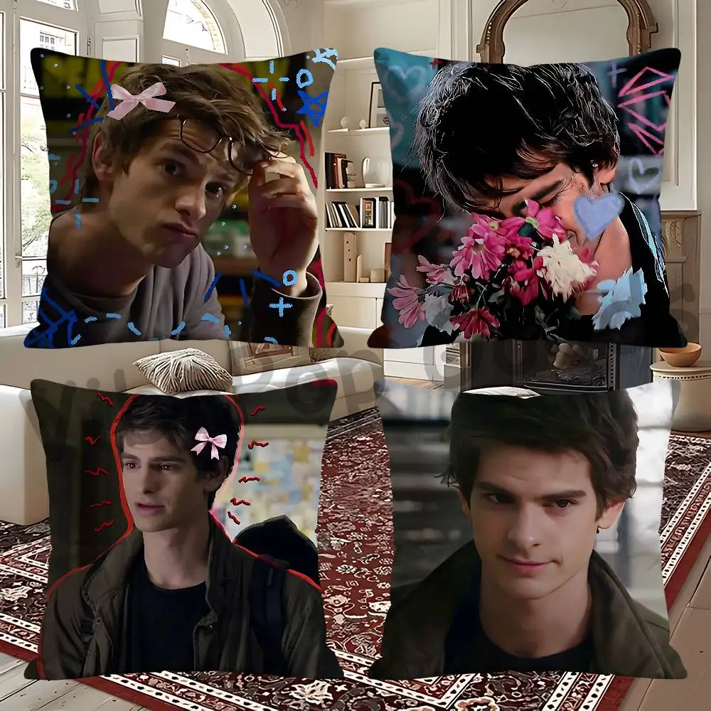 A-Andrew G-Garfield Square Cushion Cover Weird Aesthetic Library Book Page Print Pillow Cover