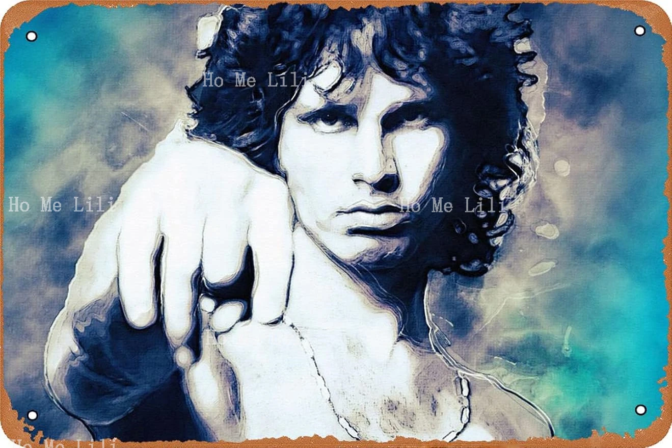 Jim Morrison Metal Tin Sign Wall Decor Vintage Wall Art Sign Plaque Decor For Home Coffee Bar Metal Poster