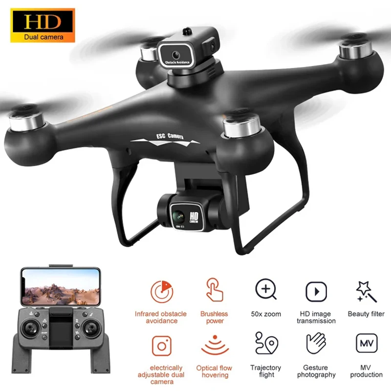 S116 Drone 5G Wifi 4K Profesjonalna kamera 8K HD Bezszczotkowa 360° °   Unikanie przeszkód Przepływ optyczny RC Składany quadcopter Zabawki + torba