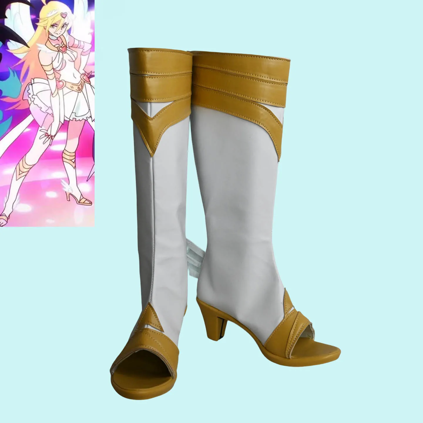 

Anime Game Shoes Panty Anarchy Panty Stocking with Garterbelt Cosplay Boots Halloween Costume Accessories Props Made