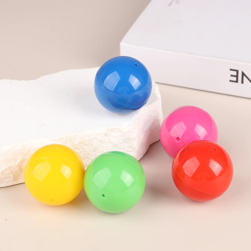 Boules de loterie en plastique de couleurs mélangées de 4cm, 50 pièces, boules de dessin de tombola, balles de jeu creuses ouvrantes, balles d'activité de Table, jouets