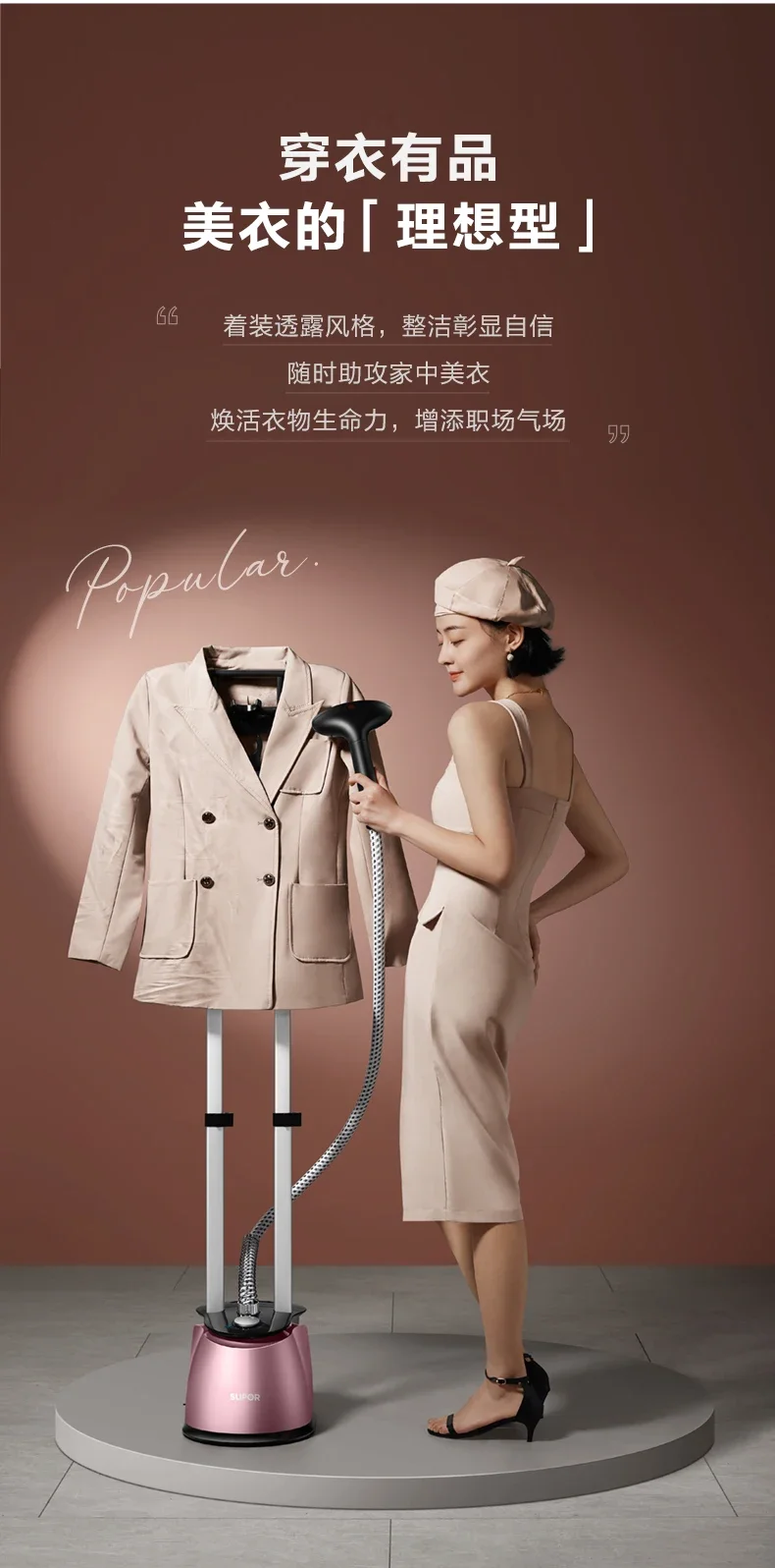 220V Small Home Steamer Iron with High-Power Steam for Clothing Store Ironing by Suopuole