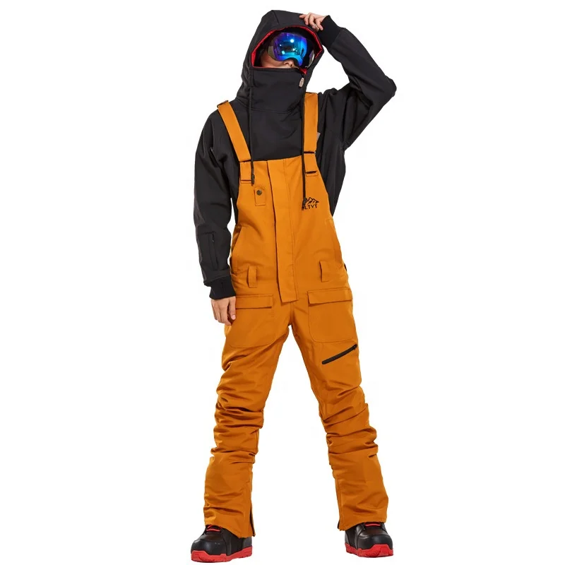 

STLF Winter Outdoor Ski Suit Plus Size Overalls Waterproof and Windproof Loose Oversize Oxford Snowboard Pants for Men and Women