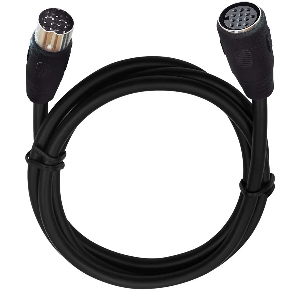 1pc MIDI DIN 13 PIN Male to Din 13 Pin Female Audio Connector Interface Electrical Signal Control UL2919 Extension Cable