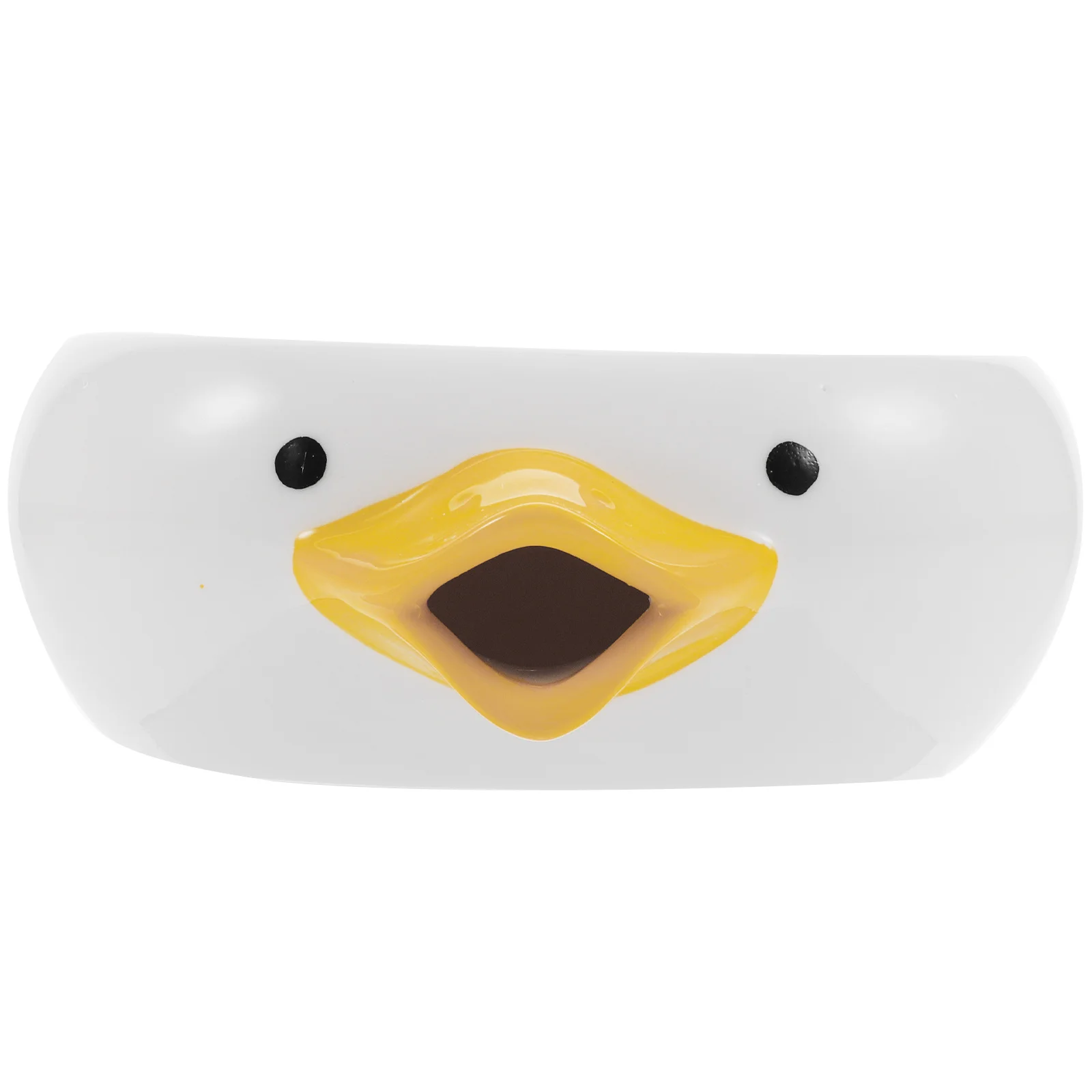 

White Ceramic Duck Soap Dish Lovely Soap Holder Self-Draining for Bathroom Shower Kitchen Sink Small Item Organizer
