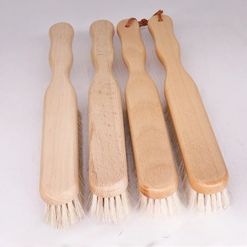 Long Handle Horse Hair Long Handle Soft Shoe Brush Bed Sweeping Brush Coat Cleaning Brush Shoe Polish Brush