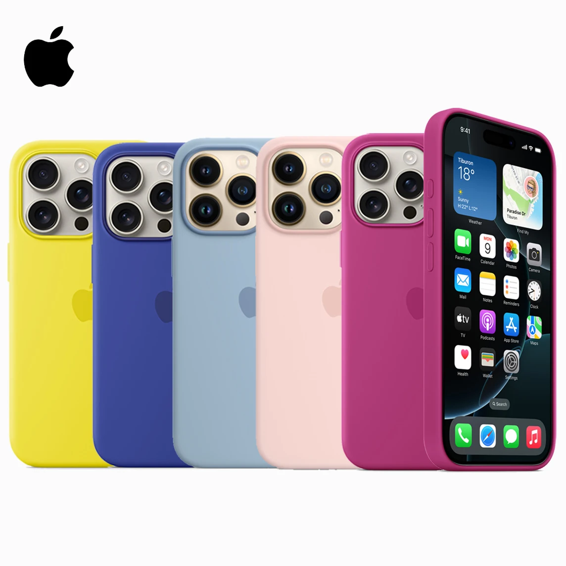 Original Official Silicone Case For Apple iPhone 14 13 12 15 16 Pro Max Cases For iPhone 16 Plus 13 12 11 Case Logo Full Cover