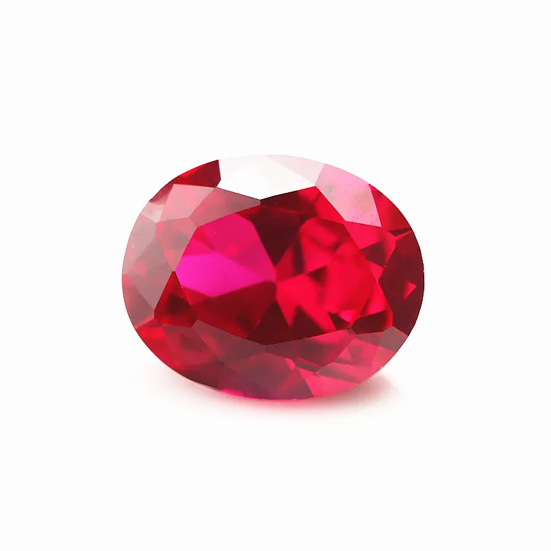 Venta al por mayor de rubí rojo sangre de Paloma, prueba de paso de alta calidad, gema de dureza Mohs que brilla debajo del rubí UV para fabricación de joyas DIY/colección de gemas