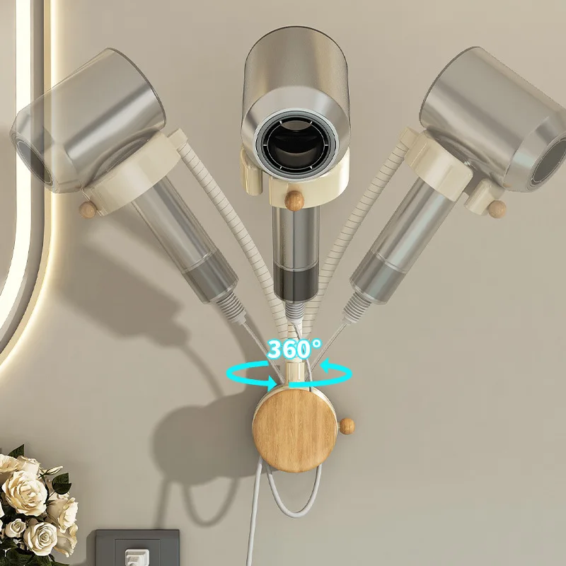 تدوير كسول مجفف الشعر حامل الحمام غير اللكم الحائط قناة الرياح تخزين الرف قابل للتعديل مجفف الشعر تخزين الرف