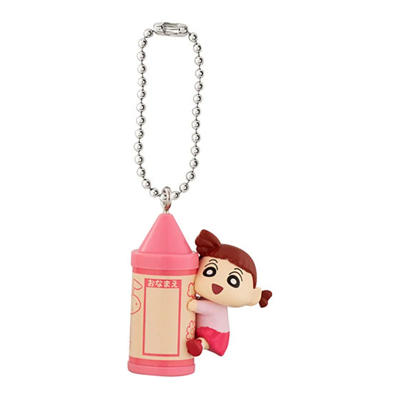 5pcs/set Genuine Bandai Crayon Shin-chan Hug Crayon Pendant Twisted Egg Anime Action Figure Model Toys Gift for Birthday