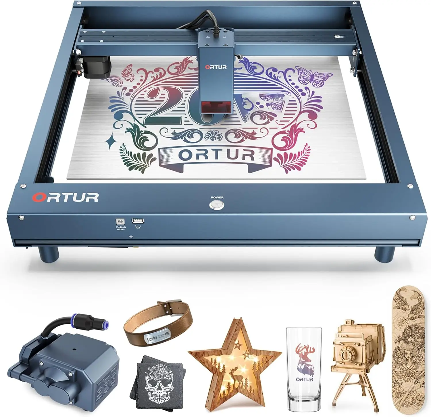 

Ortur Laser Master H10 20000Mw Engraver Laser Class 4 With 40L Air Assist, Engraver Machine For Wood