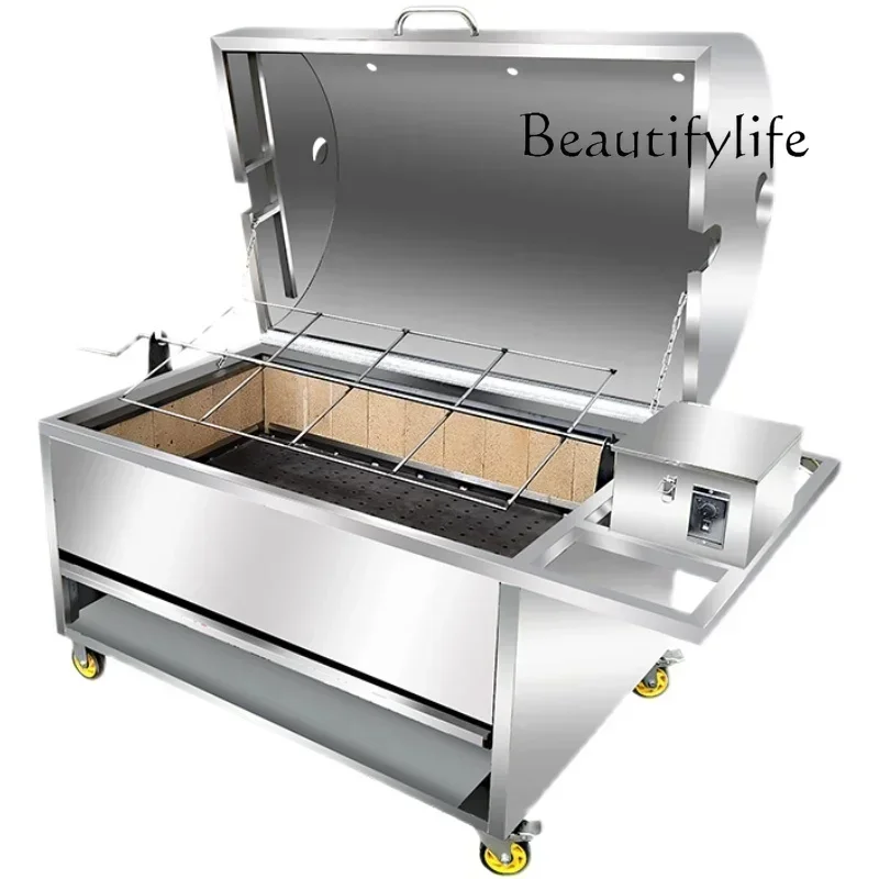 

Fully automatic commercial smokeless stainless steel rack for roasting whole sheep