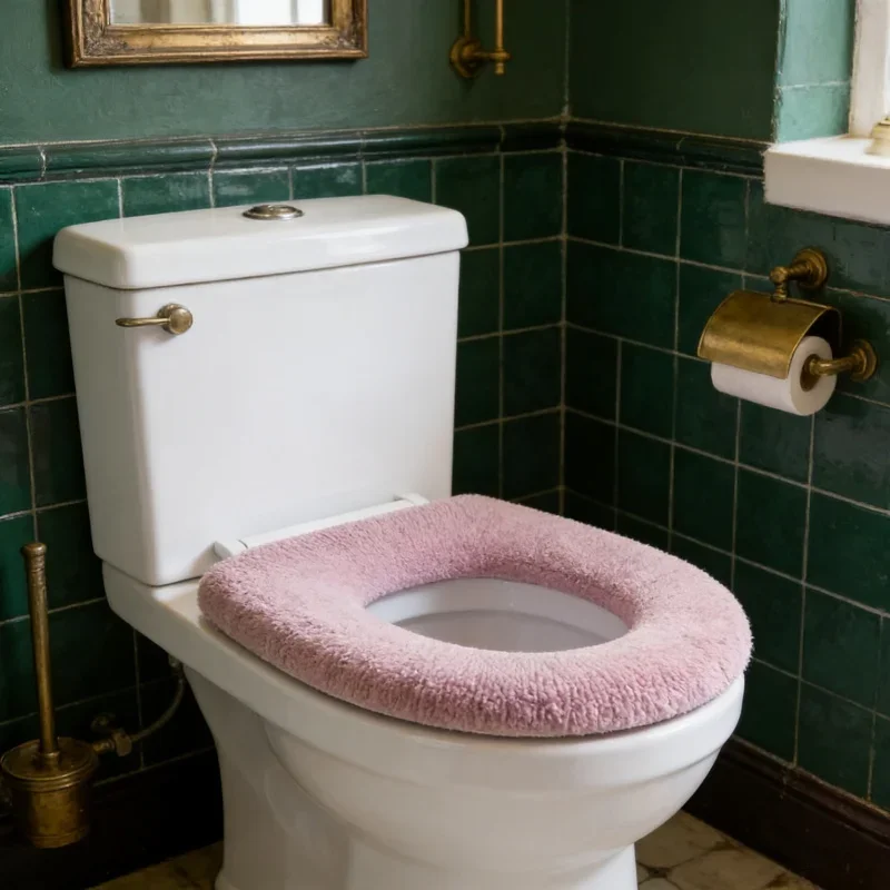 

Универсальный чехол для унитаза на все сезоны: теплая мягкая подушка для дома, моющийся, для ванной комнаты, аксессуар для унитаза