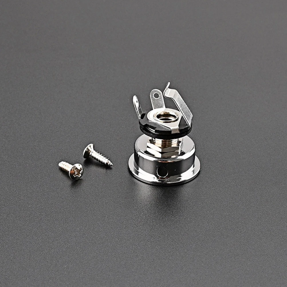 

Electric Replacement Jack Input Durable Metal Socket Plate For Parts Bass Sockets Pickup Electric Guitar Accessories