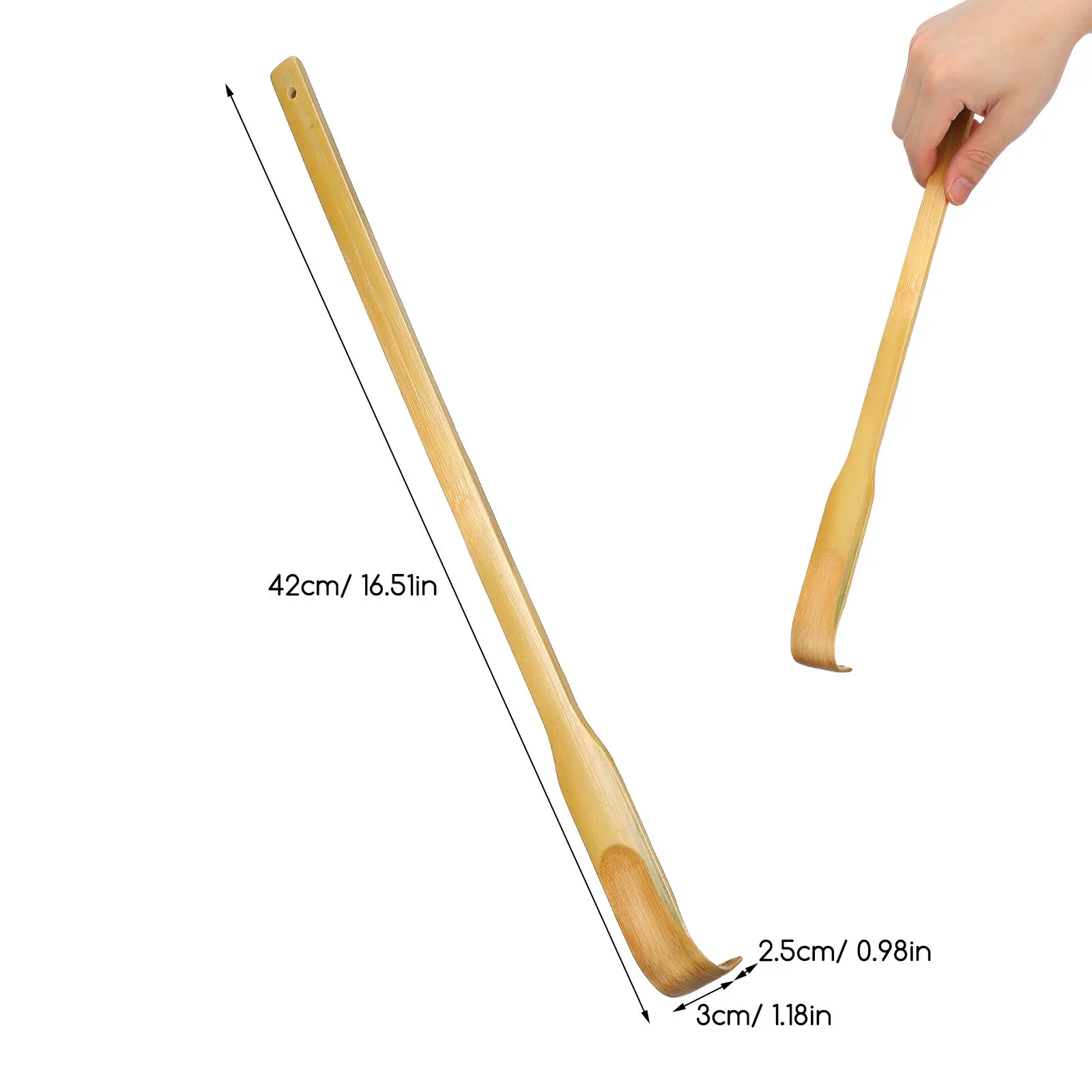2Pcs Extendable Bamboo Back Scratcher Long Handle Body Relaxation Massager Adjustable Claw Design for Seniors Adults Self-Relief